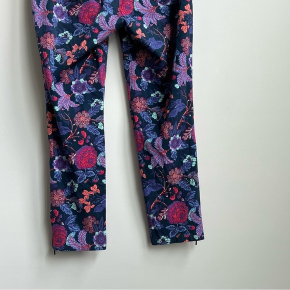 Soft Surroundings Della Ankle Zip Pants Jacobean Floral Size L 14/16 Pull On - Picture 14 of 14